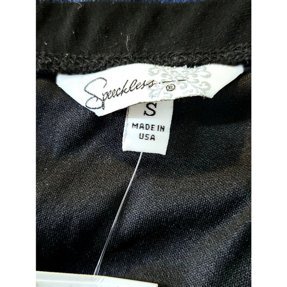 Women's NWT Speechless Black Rhinestone Shirred Halter Dress Size S - Picture 4 of 5